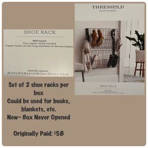 Hanging Baskets/Shoe Racks- set of 2